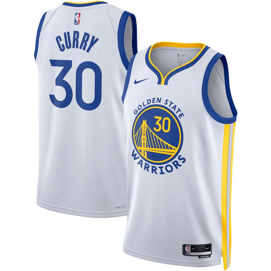 Men Golden State Warriors #30 Stephen Curry Nike White Association Edition 2022-23 Swingman NBA Jersey->golden state warriors->NBA Jersey
